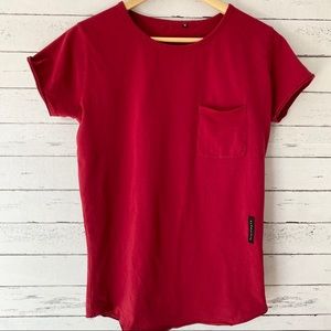 Men's Alphalete Red One Pocket T-shirt